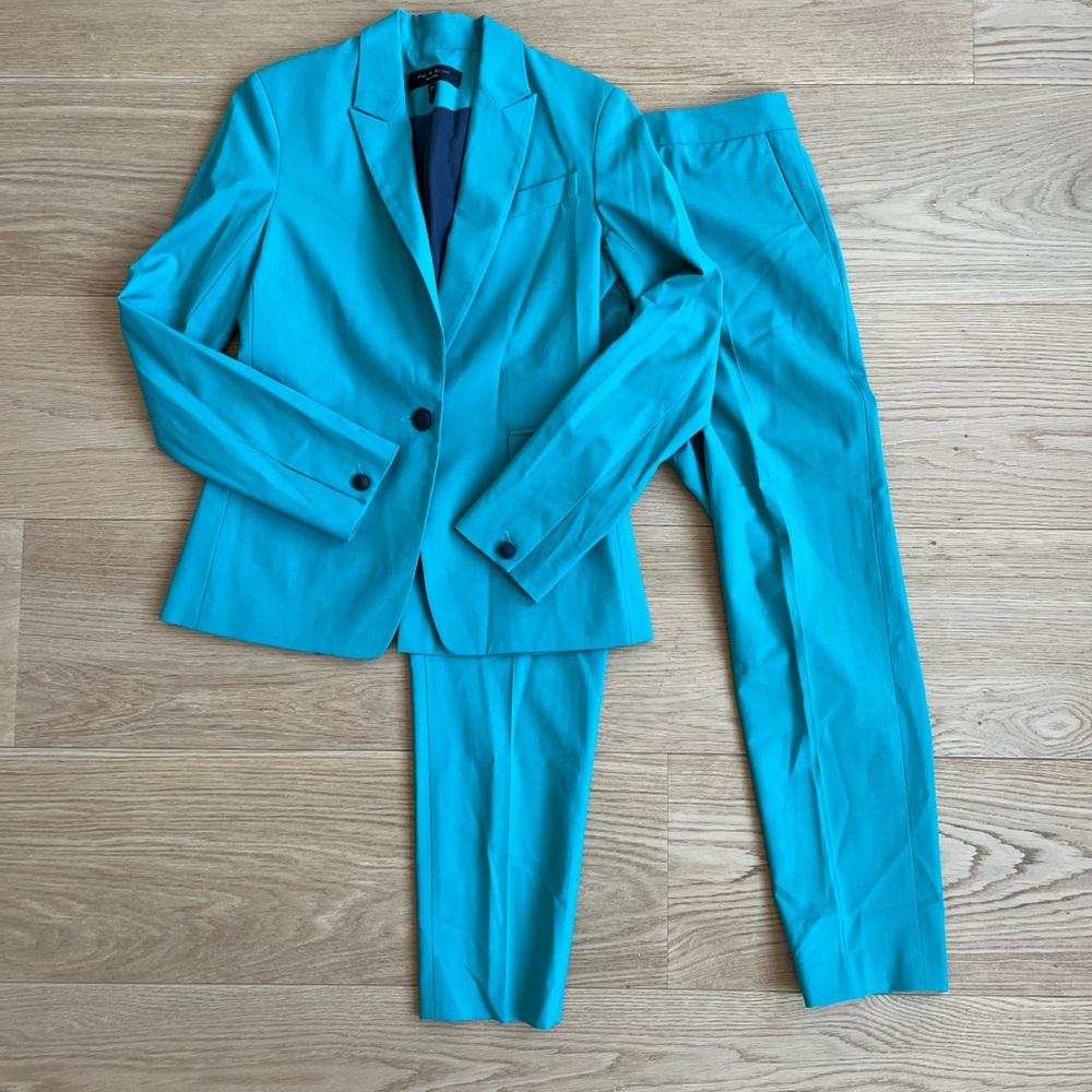 NYC SAMPLE Rag & Bone Teal Suit
